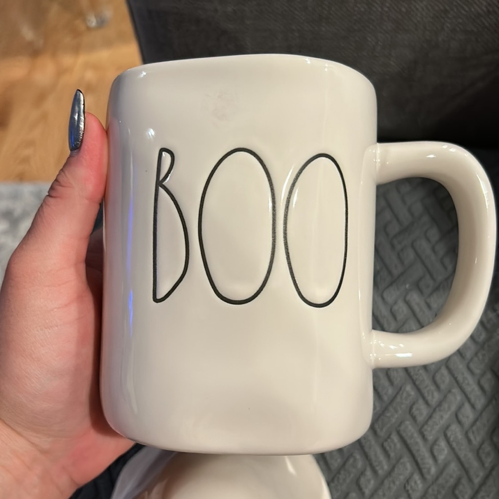 Rae Dunn Artisan Collection Ghost Topper Halloween Coffee Tea Mug - Picture 5 of 7